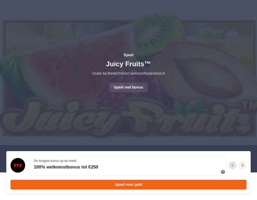 Top 3 fruitautomaten in Nederlandse online casino's