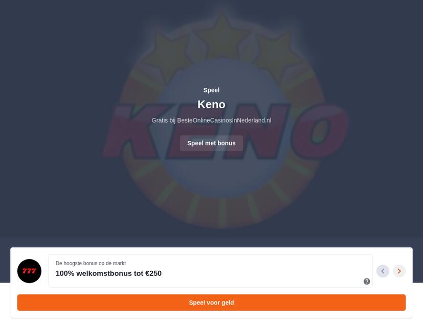 Keno strategieën en tips