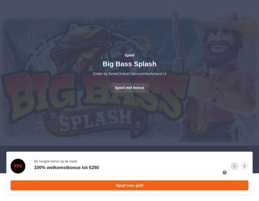 Big Bass Splash Gratis Spelen