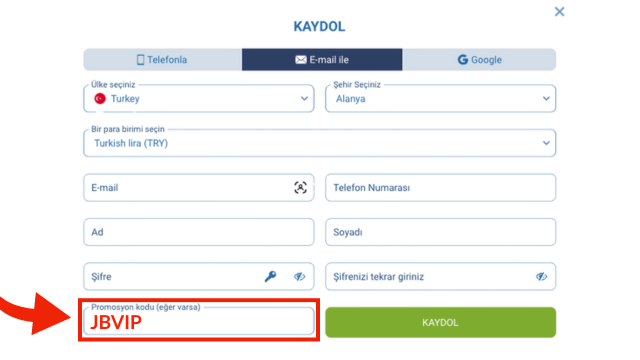 promosyon kodu 1xCasino